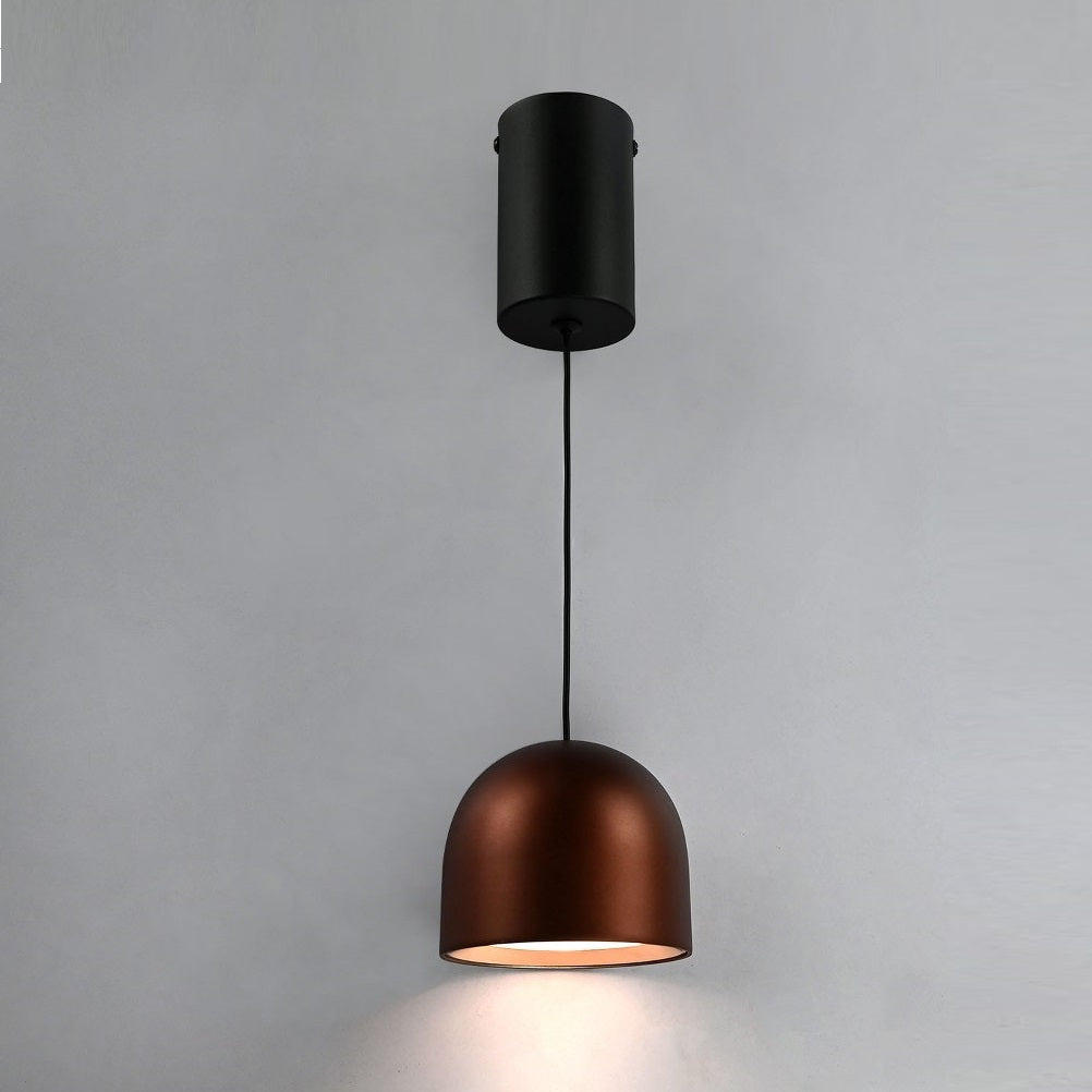Lampara Colgante Foco Led Integrado Marron