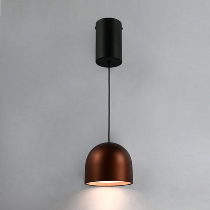 Lampara Colgante Foco Led Integrado Marron
