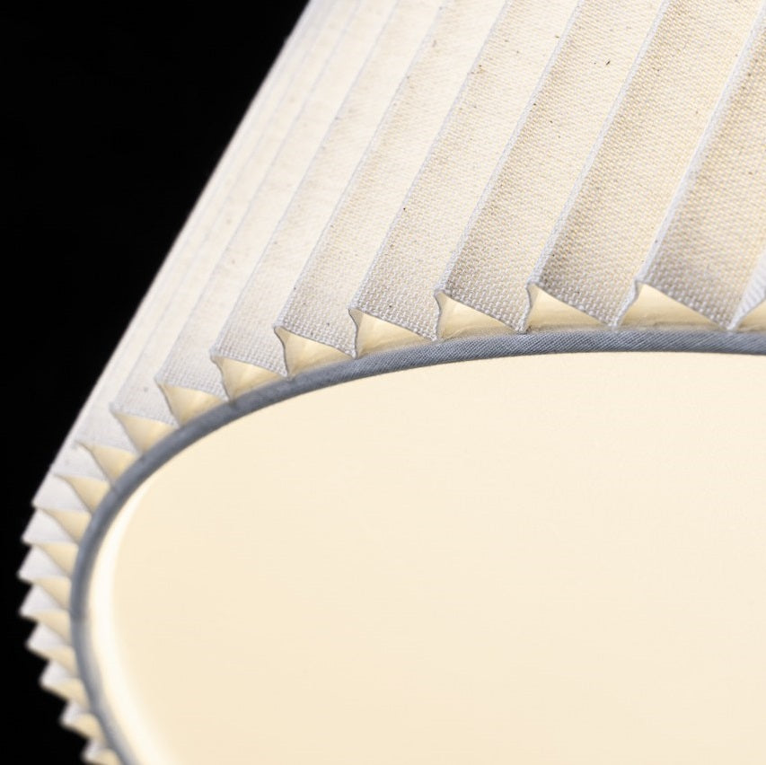 Plafón Tela Circular Techo Dormitorio LIGNO | Beige LED D50