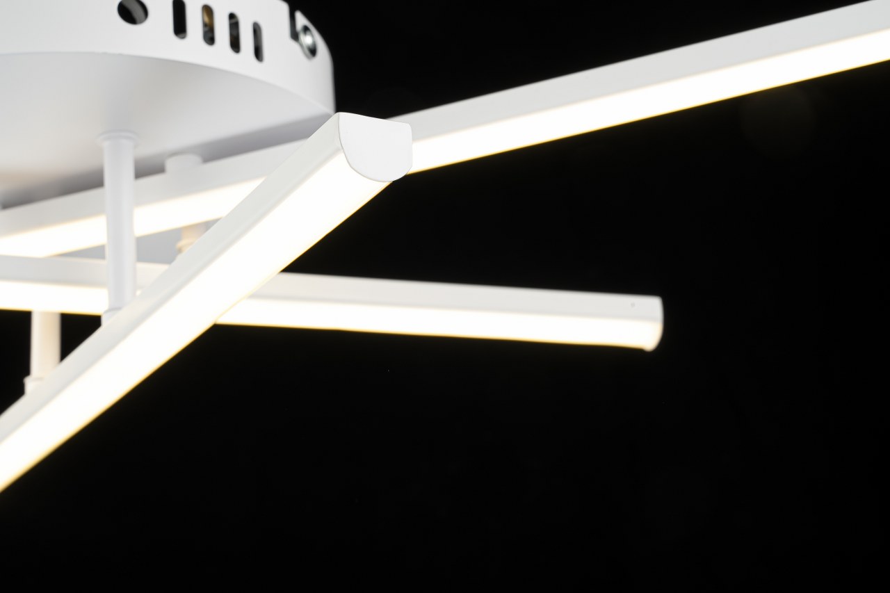 Lampara De Techo Blanca 3 Tiras Led Blanco