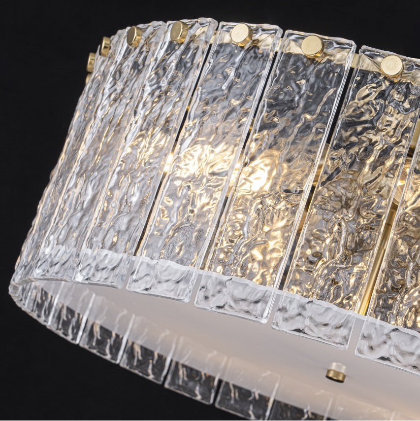 Plafón Cristal Circular Salón CRYSTALON | Dorado Ø50 cm E14