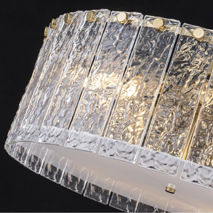 Plafón Cristal Circular Salón CRYSTALON | Dorado Ø50 cm E14