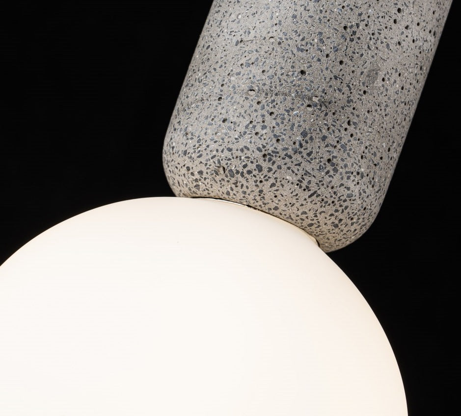 Lampara concrete Negro