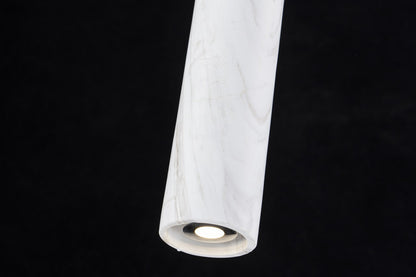 Lampara Colgante De Marmol Led Integrado Blanco