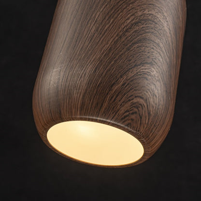 Lampara Colgante Simulación Madera Marrón