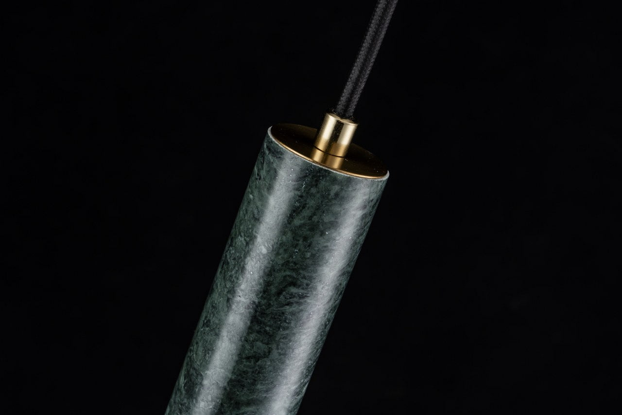 Lampara Colgante De Marmol Verde