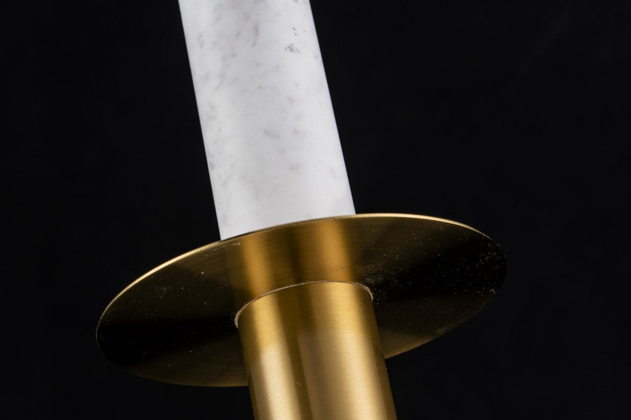 Lampara Colgante De Marmol Blanco