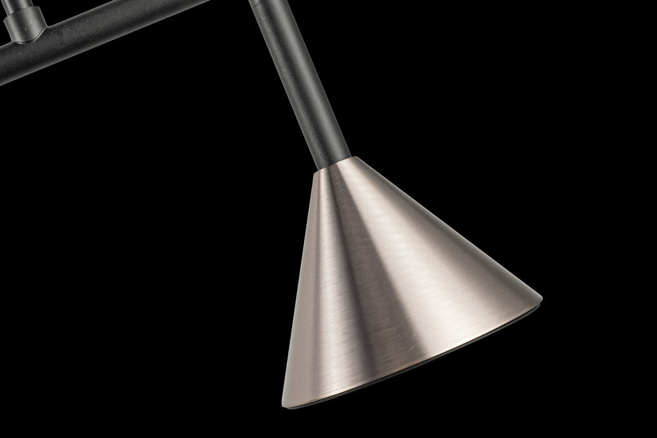 Lampara Colgante Con Tres Focos Gris