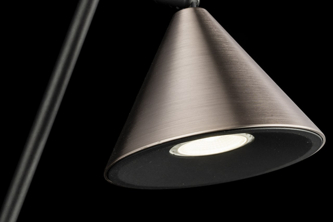 Lampara De Mesa Foco Moderno Gris