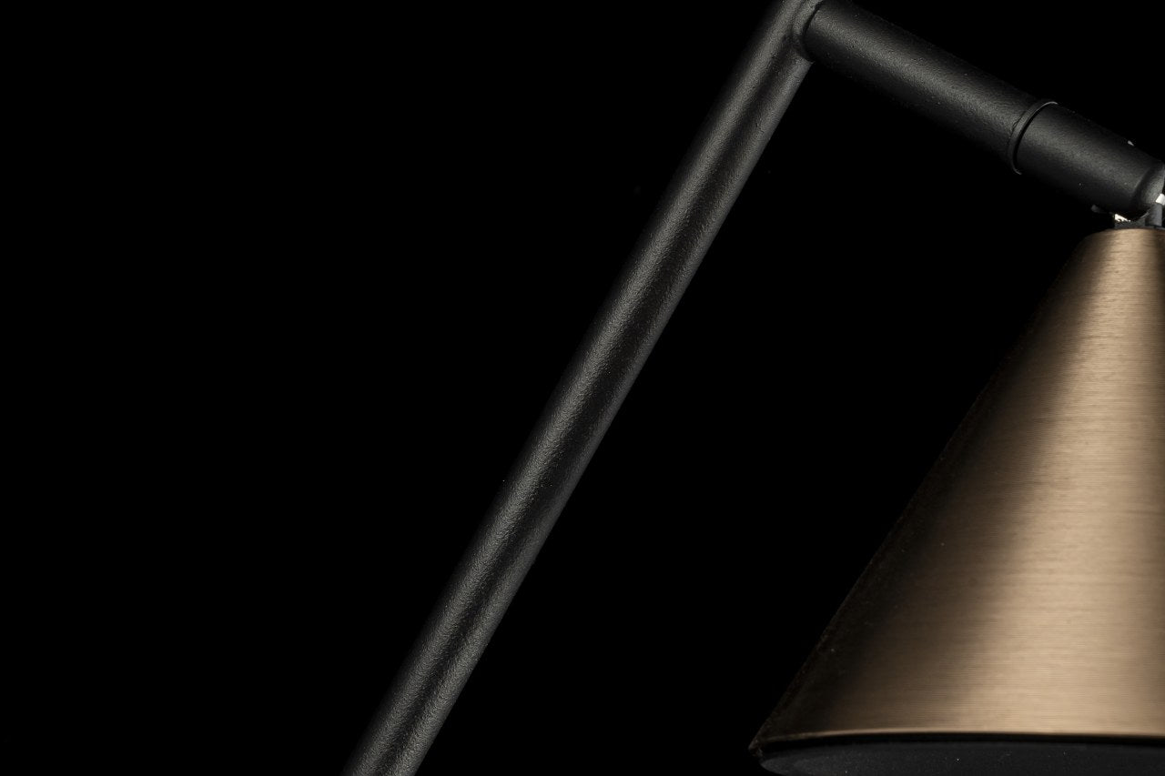 Lampara De Mesa Foco Moderno Bronce