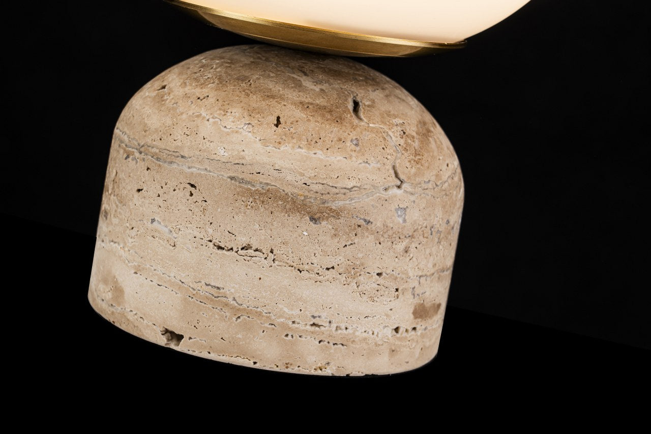 Lampara De Mesa de Marmol Moderna Beige