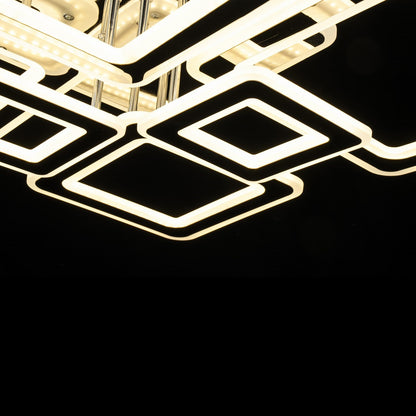 Lampara con 6 Cuadros Led Gris