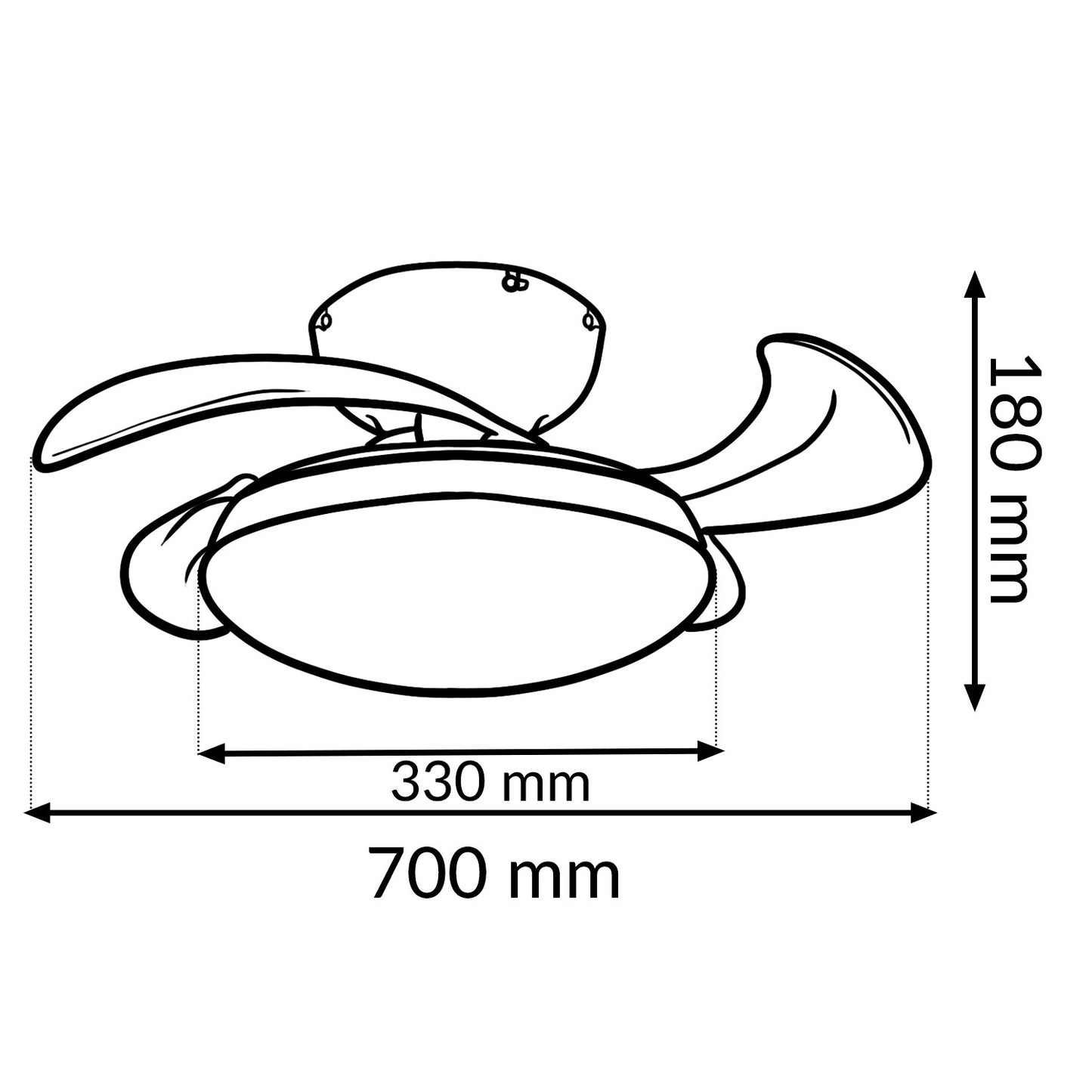 Ventilador de Techo Led Wood Mushroom ø72,5 Cm