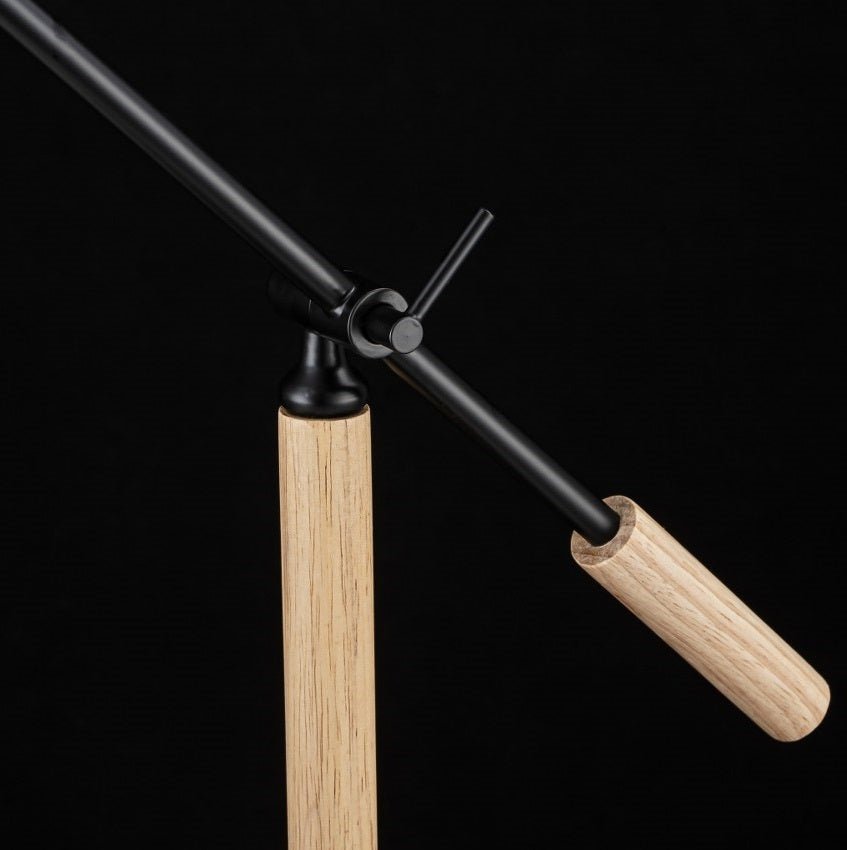 Lampara De Mesa Estilo Nordico E27 Negro