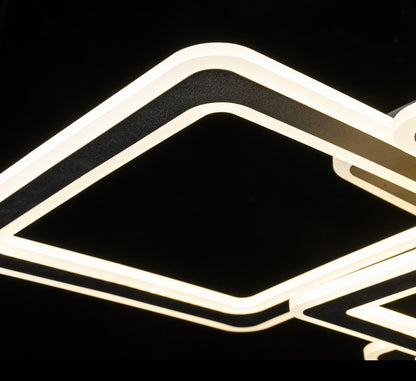 Lampara con 6 Cuadros Led Negro