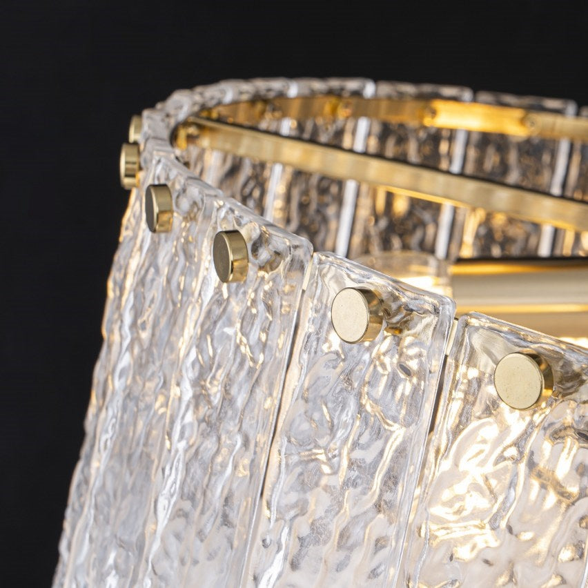 Plafón Cristal Circular Salón CRYSTALON | Dorado Ø50 cm E14