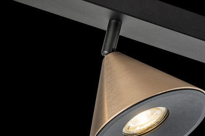 Lampara de Techo Horn 6 focos modernos con bombilla GU10 Bronce