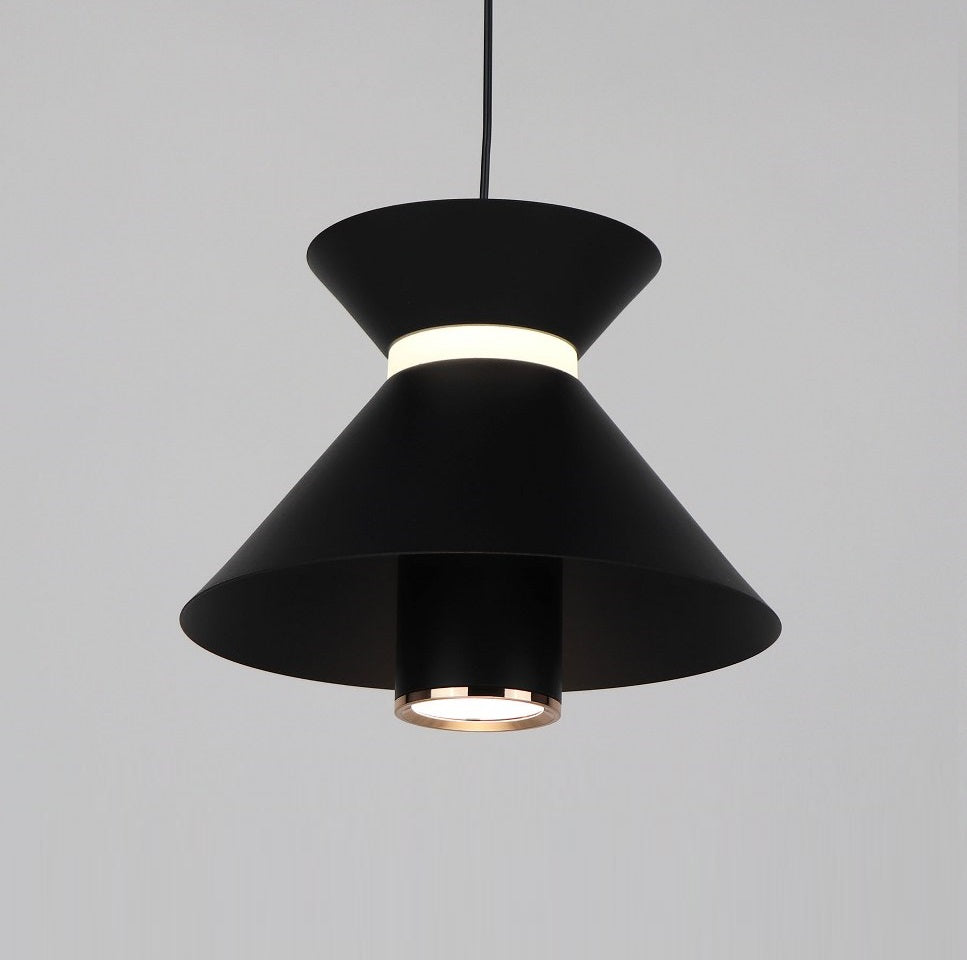 Lampara Colgante Focos Led Integrado Negro