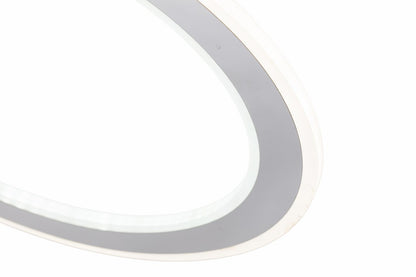 Lampara de 6 Aros Led Integrado CCT Regulable con Mando Gris