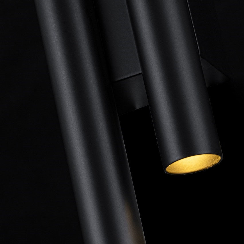 Aplique interior LED 4 bombillas G9 Negro