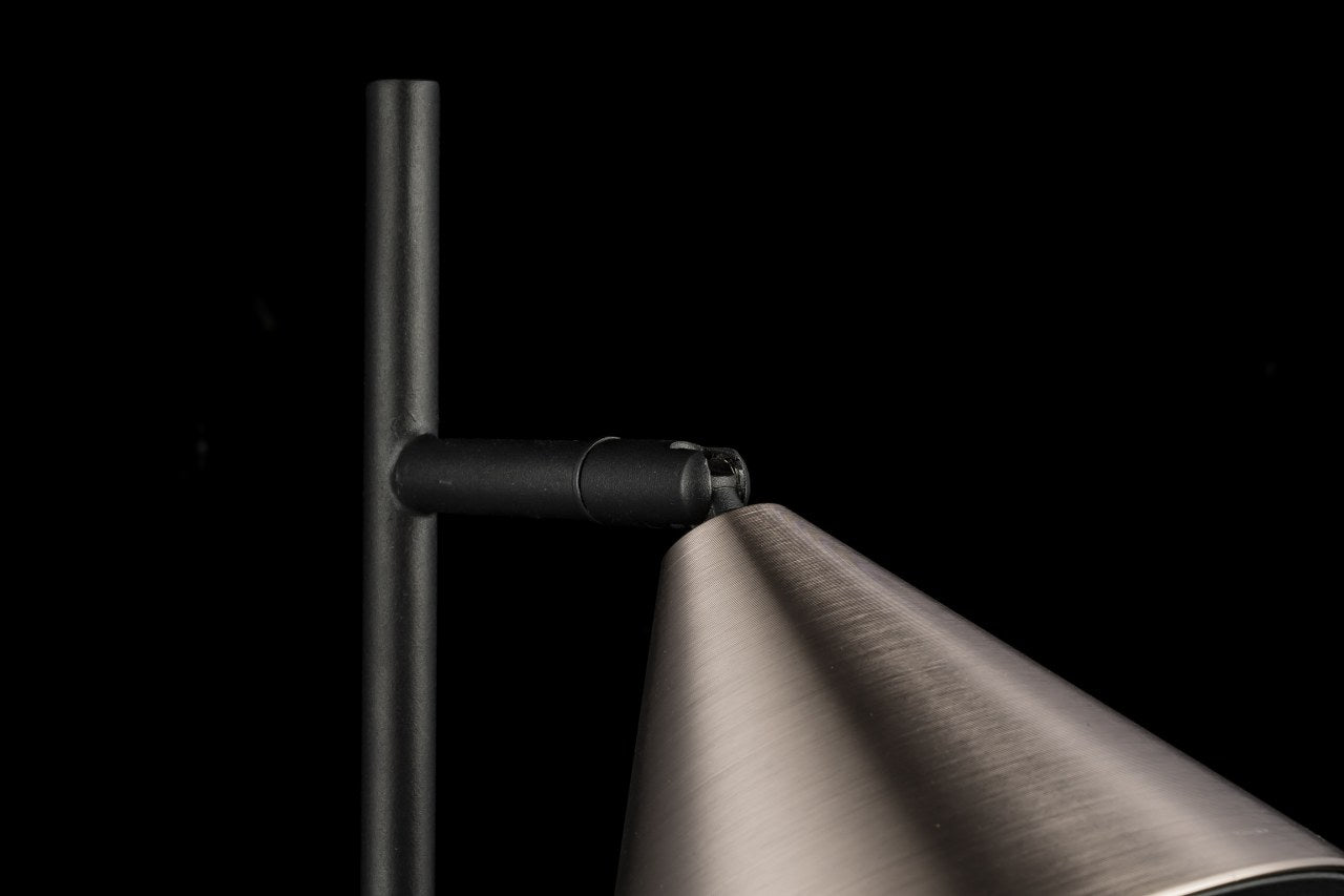 Lampara De Mesa Foco Moderno Gris