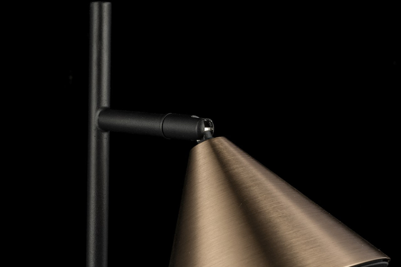 Lampara De Mesa Foco Moderno Bronce