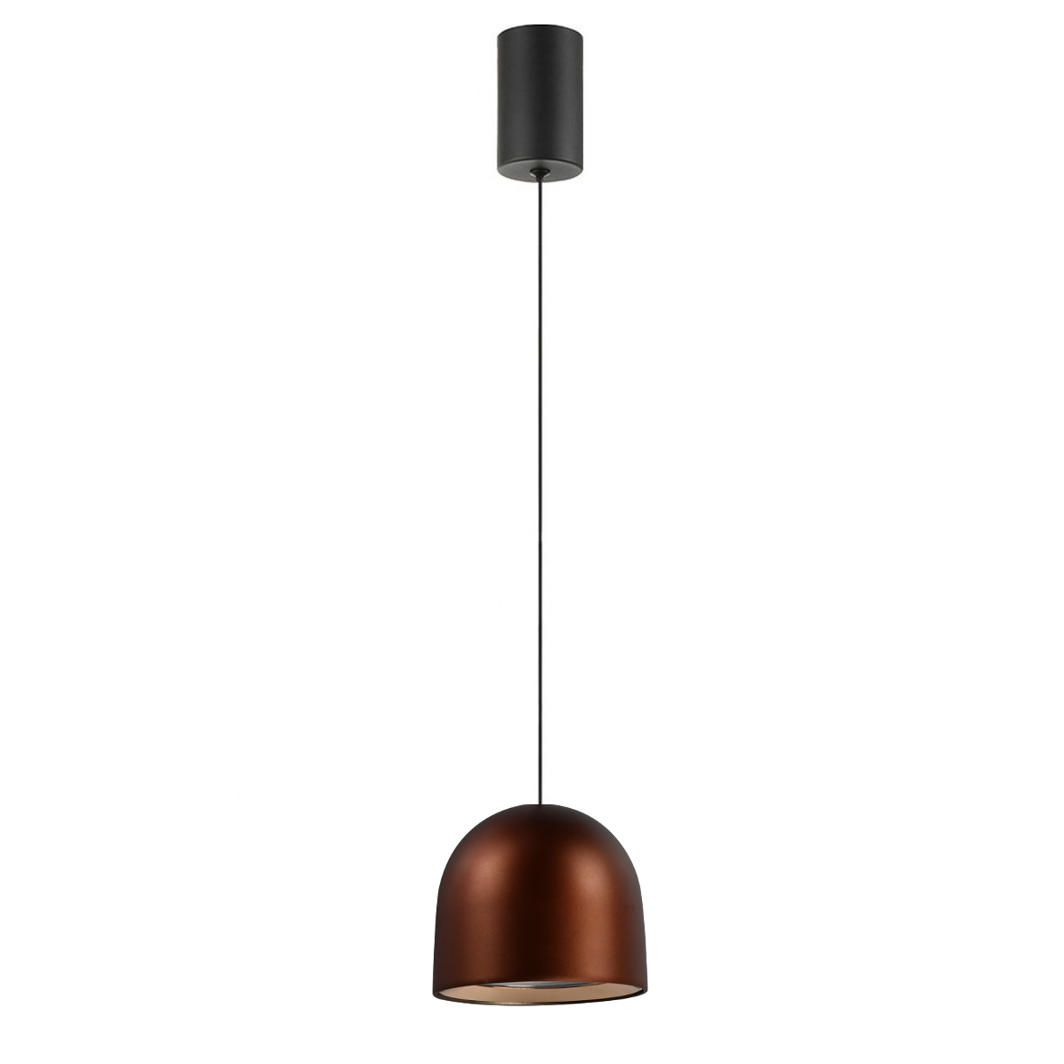 Lampara Colgante Foco Led Integrado Marron