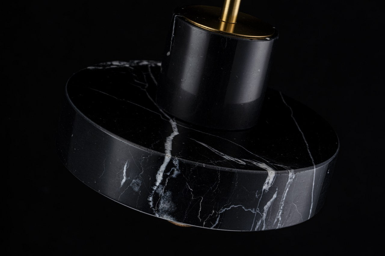 Lampara colgante de Marmol Bombilla E27 Negro