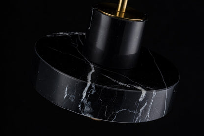 Lampara colgante de Marmol Bombilla E27 Negro