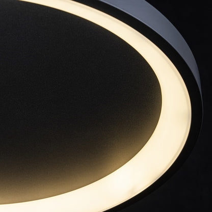 Plafón LED Circular Techo Salón NOVA | Negro Ø50 cm CCT