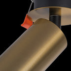 Foco orientable empotrado con LED de color Dorado