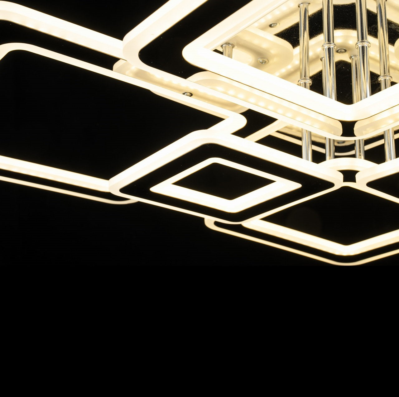 Lampara con 6 Cuadros Led Gris