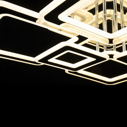 Lampara con 6 Cuadros Led Gris