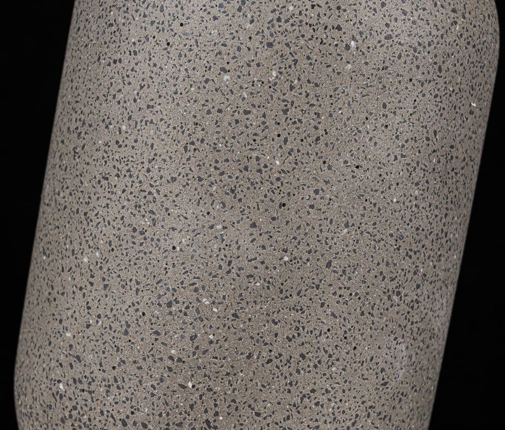 Lampara De Mesa Con Bola De Cristal De Concreto Negro