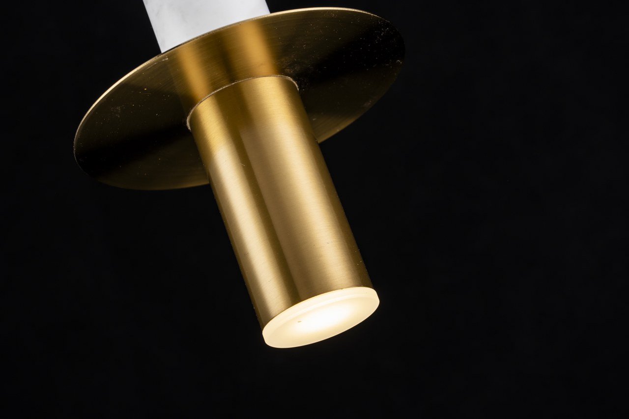 Lampara Colgante De Marmol Blanco