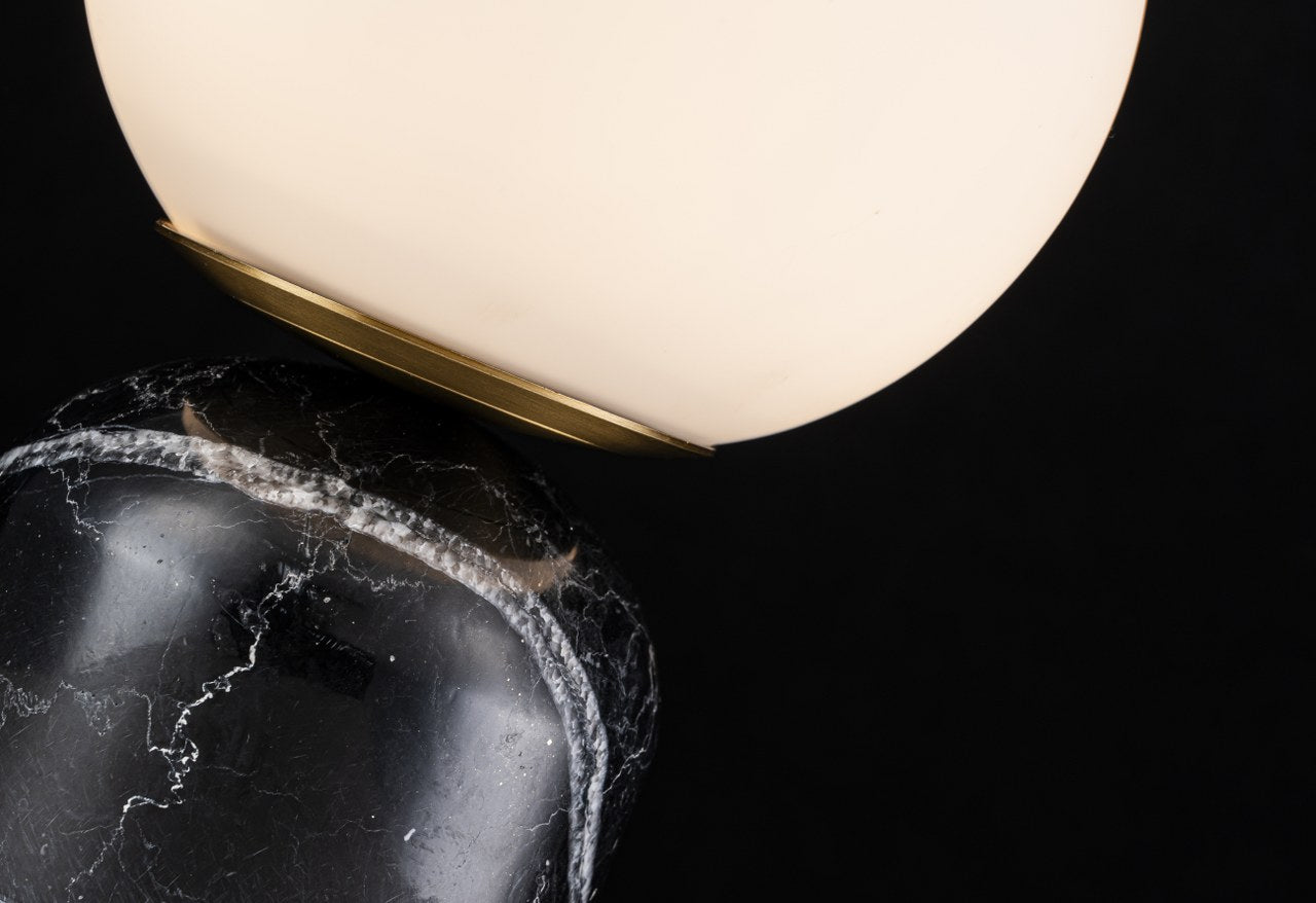 Lampara De Mesa de Marmol Moderna Negro
