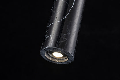 Lampara Colgante De Marmol Led Integrado Negro