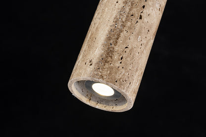 Lampara Colgante De Marmol Led Integrado Beige