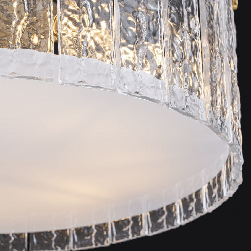 Plafón Cristal Circular Salón CRYSTALON | Dorado Ø50 cm E14