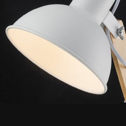 Aplique de Pared Con Madera E27 Blanco