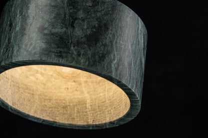 Lampara Colgante De Marmol Con Bombilla E27 Verde