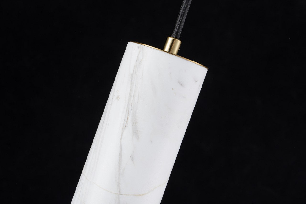 Lampara Colgante De Marmol Led Integrado Blanco