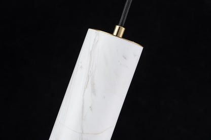 Lampara Colgante De Marmol Led Integrado Blanco
