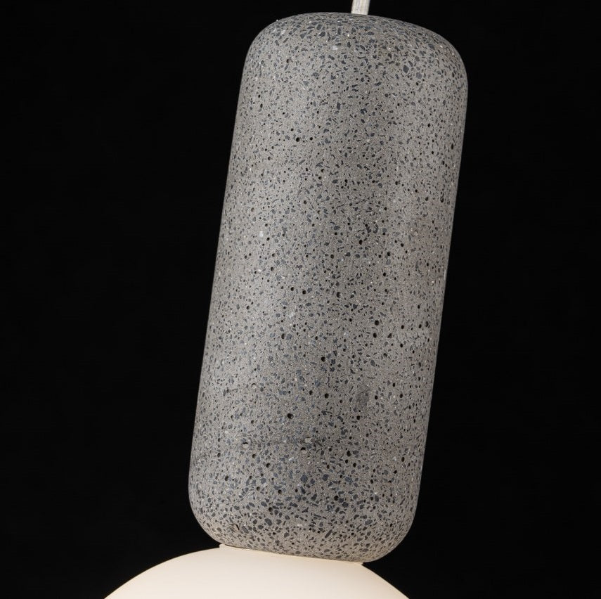 Lampara concrete Negro