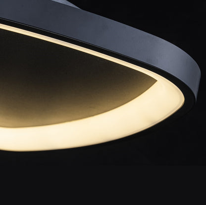 Plafón LED Triangular Techo Salón NOVA | Negro Ø51 cm CCT