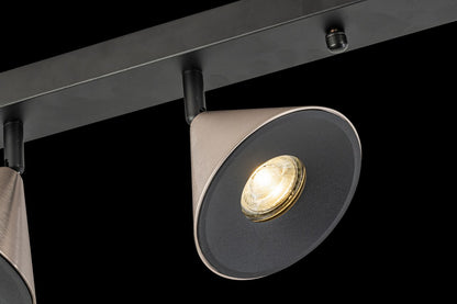 Lampara de Techo Horn 6 focos modernos con bombilla GU10 Gris