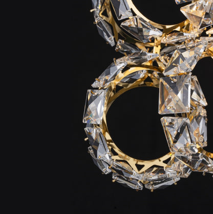 Plafón Cristal Circular Salón RINGLUX | Dorado Ø50 cm E14