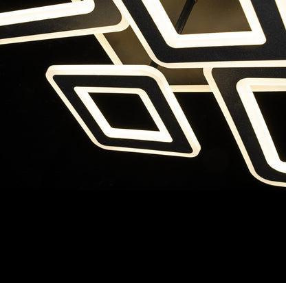 Lámpara de techo con 4 LEDS Negro