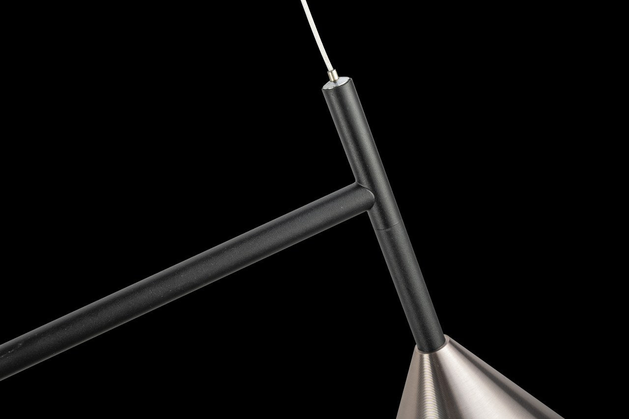 Lampara Colgante Con Tres Focos Gris