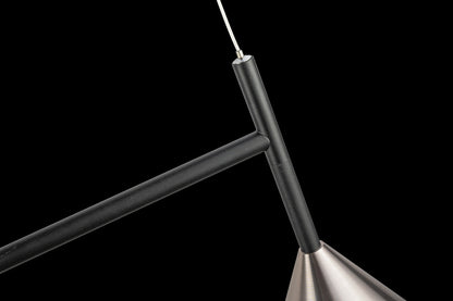 Lampara Colgante Con Tres Focos Gris